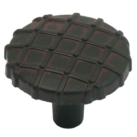 Laurey 1 1/4" Midtown Knob -Iron Black/Terra Cotta 39421